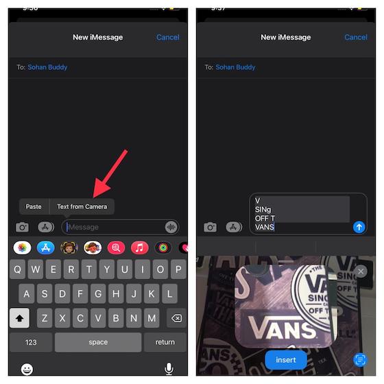 Utiliser Le Texte En Direct Dans Imessage