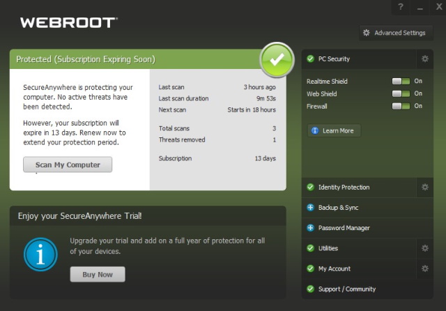 Webroot Console 