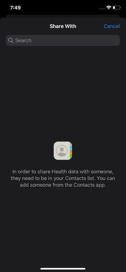 How to Set up Health Sharing in iOS 15 on iPhone  2021  - 31