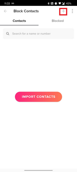 block without sharing contacts 1