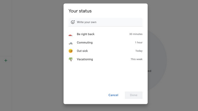 google chat status