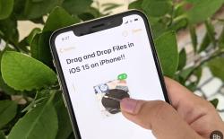 how to drag and drop files between apps in iOS 15