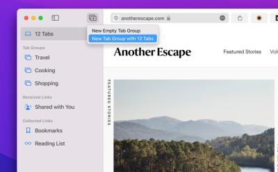 how to use tab groups in Safari on macOS Monterey