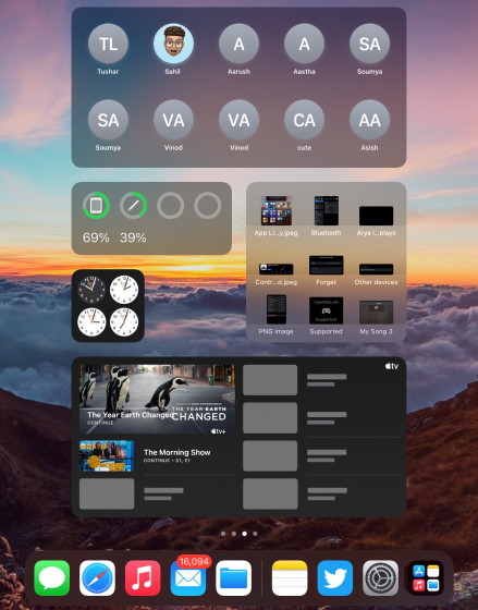 iPad Widgets