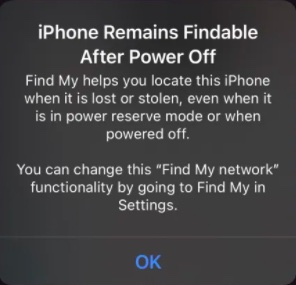 iPhone remains findable