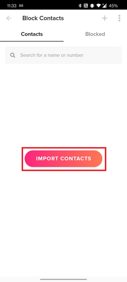 import contacts tinder