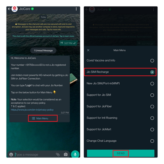 How to Recharge Your Jio Number Using JioCare WhatsApp Chatbot - 81