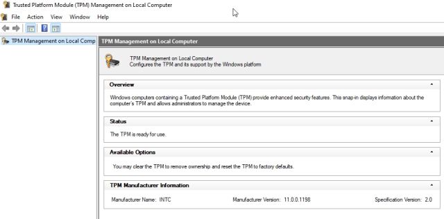 كيفية التحقق من وحدة TPM على جهاز كمبيوتر يعمل بنظام Windows 10؟