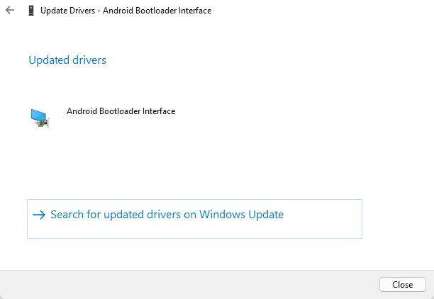 Fastboot Not Detecting Device on Windows 10/11