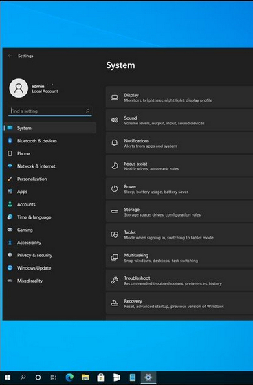 windows 11 settings app