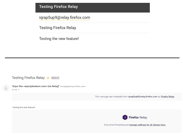 test the firefox relay