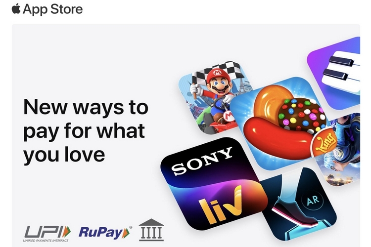 Apple Now Lets You Pay Using UPI, Rupay, and Net Banking on App Store and iTunes