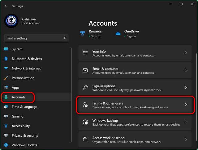 how do i change my administrator linked microsoft account