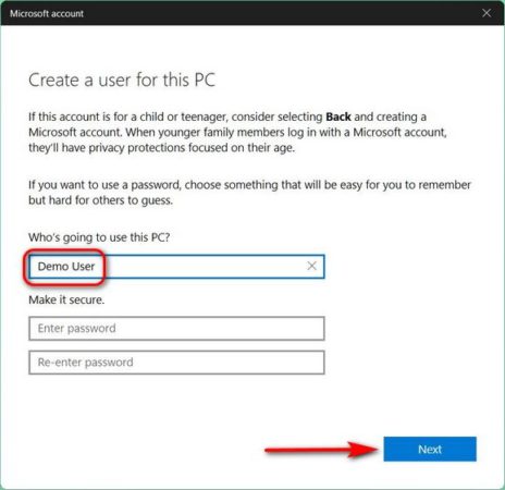 change microsoft account to local account without password