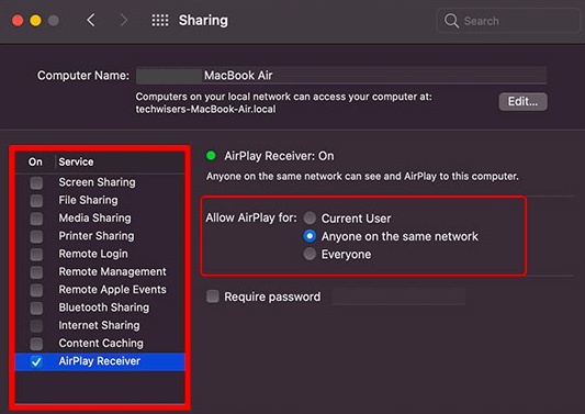 Customise AirPlay settings in macOS Monterey