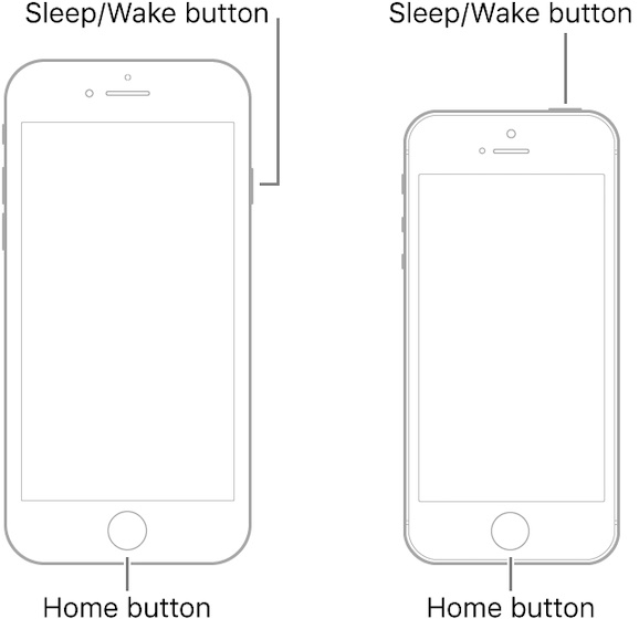 强制重启 iPhone 6s 或更早版本