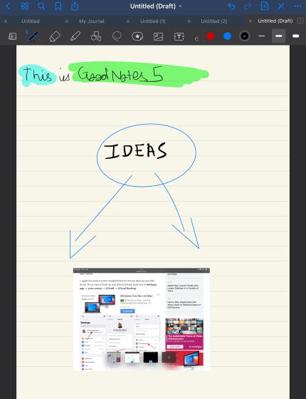 ipad notetaking app GoodNotes 5