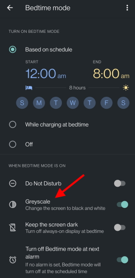 enable greyscale mode