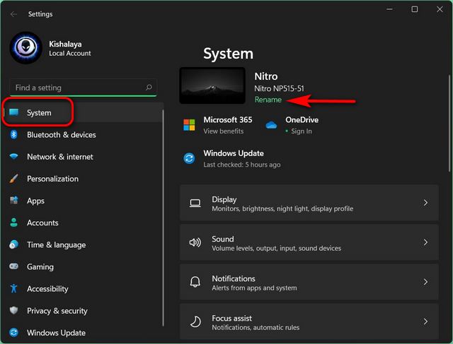 windows 11 change computer name cmd