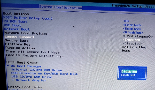 Change Legacy Mode to UEFI in BIOS Firmware