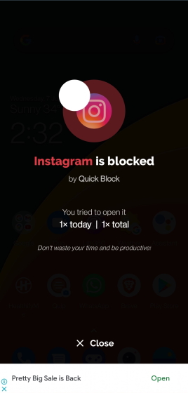 phone instagram blocked