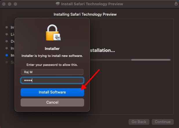 Install Software - install Safari Browser on macOS Big Sur