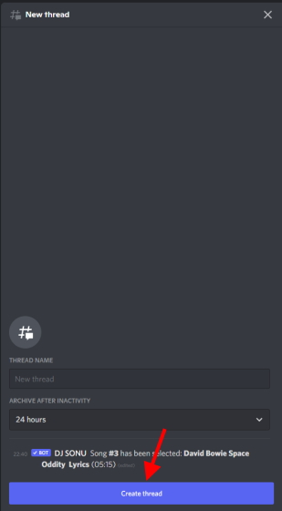 New discord thread