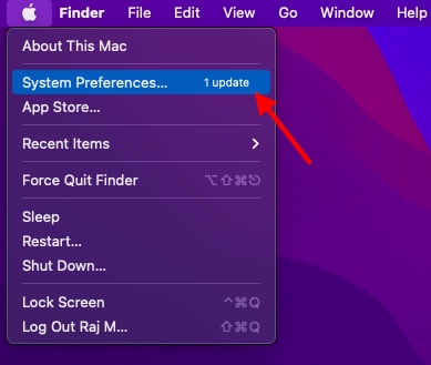 Öffnen Sie die Systemeinstellungen auf dem Mac