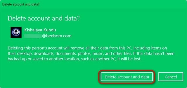 How to delete a Microsoft account