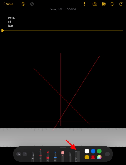 using a Ruler for drawing straight lines