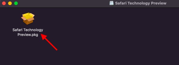 Safari technology preview pkg file