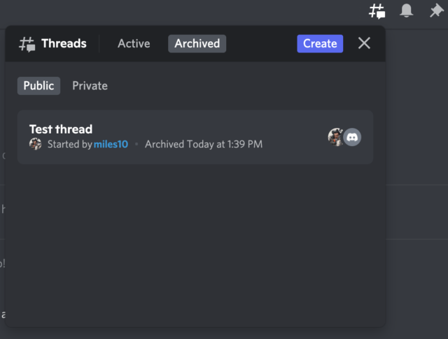 discord threads archived