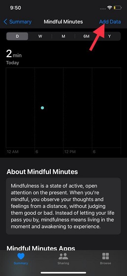 Add missing mindfulness data in Health app