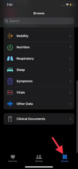 Browse tab to view Apple Watch mindfulness data watchOS 8