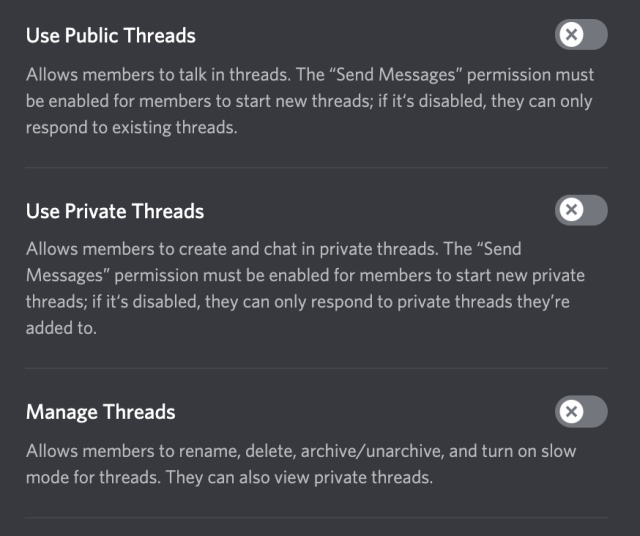 Discord threads permissions