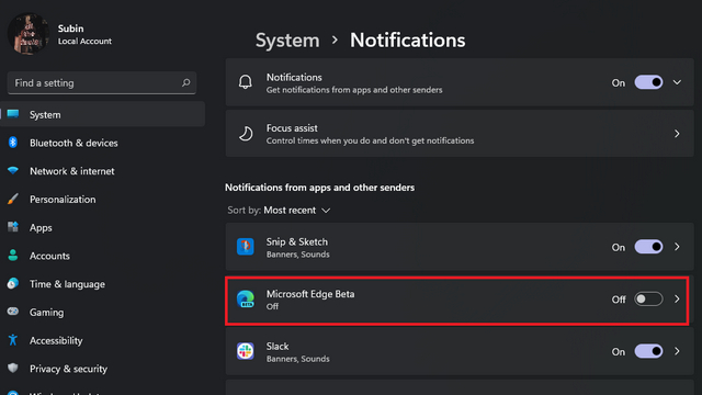 Turn Off Notifications for Individual Apps