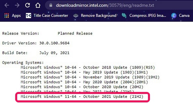 Intel Documents Hint at the Possible Release Date of Windows 11