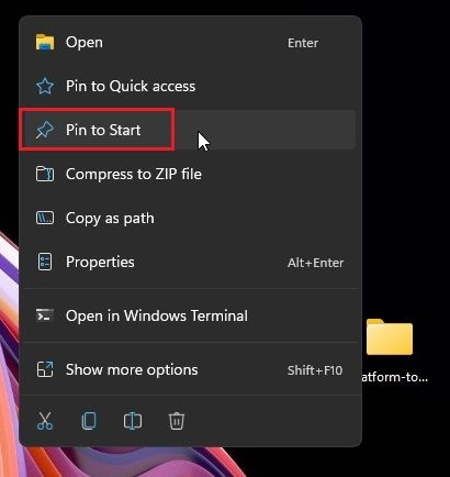 Add Folders to Windows 11 Start Menu