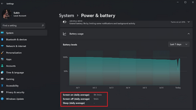 How to Check Screen on Time in Windows 11  2021  - 93