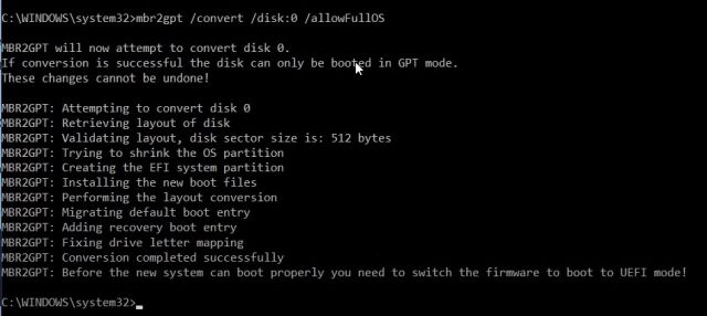 Convert MBR to GPT Without Data Loss on Windows 10