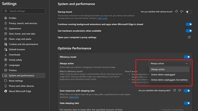 How to Enable or Disable Efficiency Mode in Microsoft Edge - 60