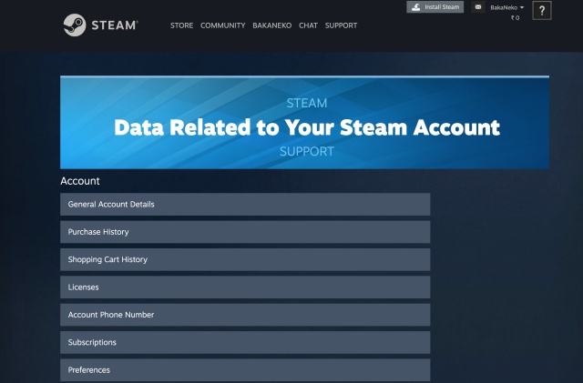  data relaterade till ditt steam-konto