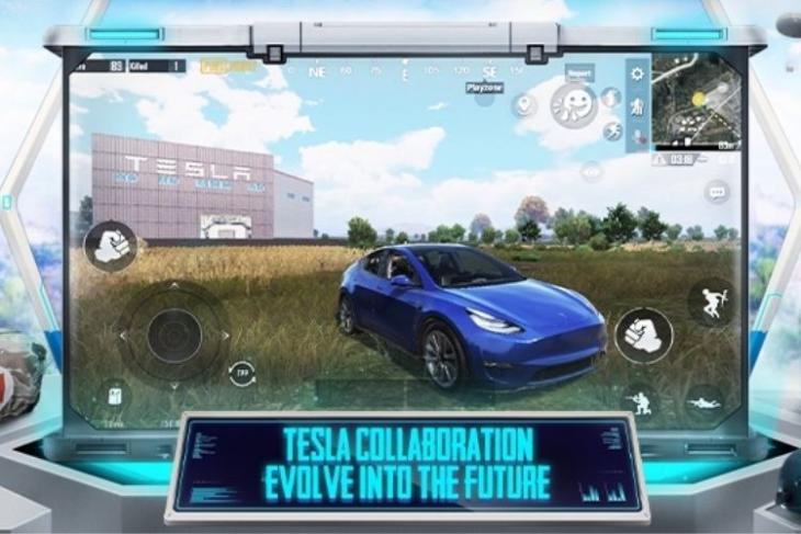 drive a tesla and visit gigafactory in pubg mobile