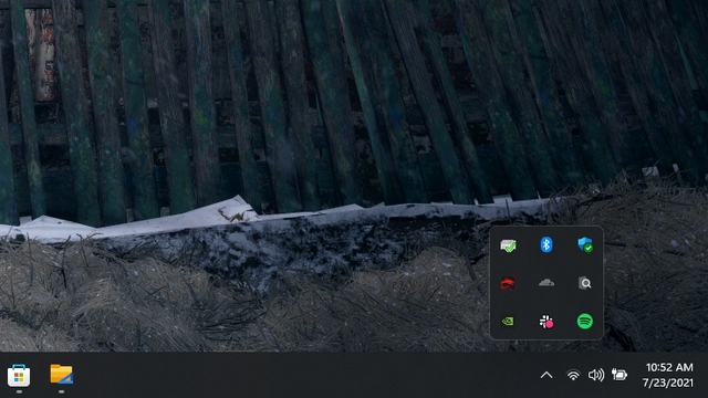 hidden icons flyout windows 11