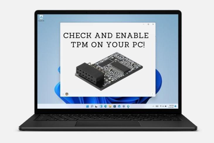 how to check and enable tpm chip on your PC