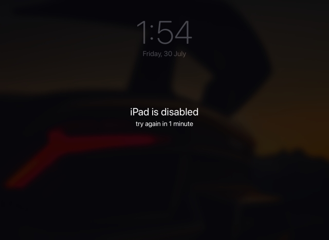 ipad disabled restore screen