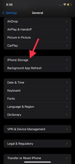 iPhone and iPad storage