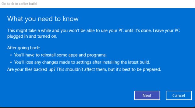 Downgrade auf Windows 10 von Windows 11 innerhalb von 10 Tagen