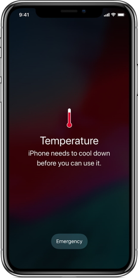 iphone overheating warning