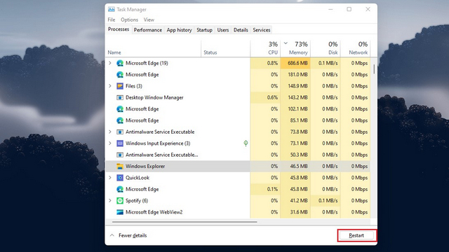 Windows Explorer neu starten